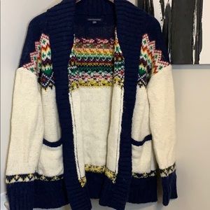 Wool sweater cardigan